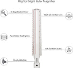 8” x 1” Redline 2x Magnification Ruler