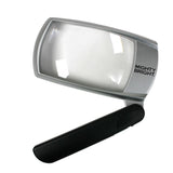 2" x 4" Folding Lighted Magnifier Silver