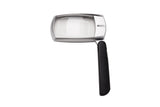 2" x 4" Folding Lighted Magnifier Silver